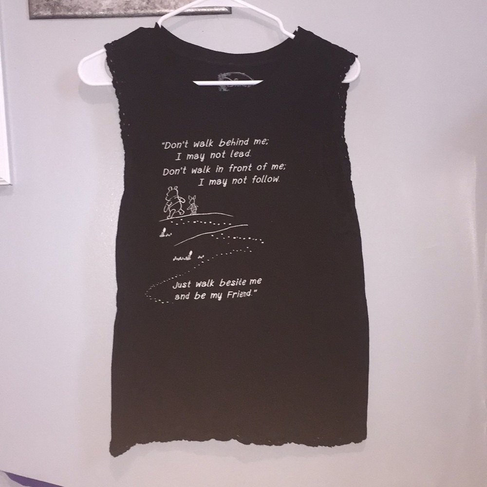 Black Disney Winnie the Pooh tank top